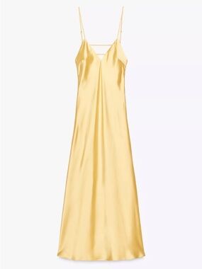 Satin Effect MIDI dress with open back